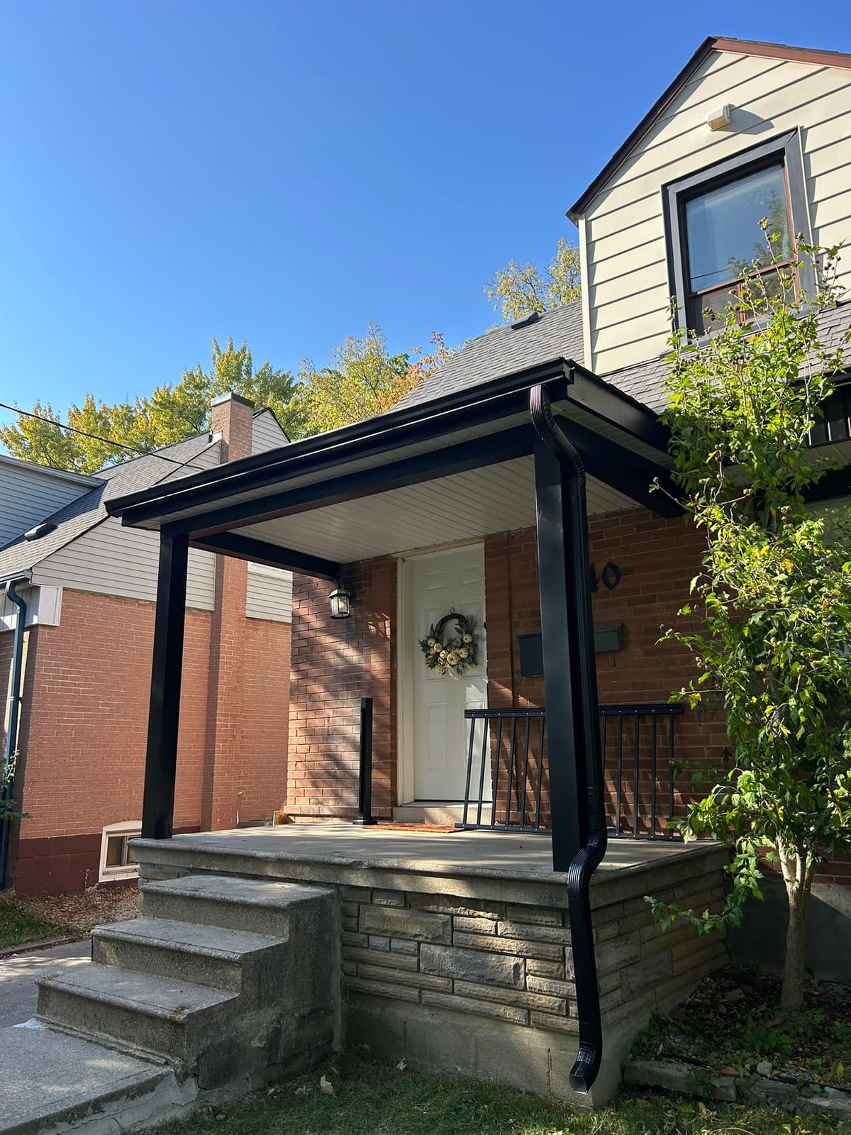 Porch Soffit, Fascia & Gutter Installation After 2